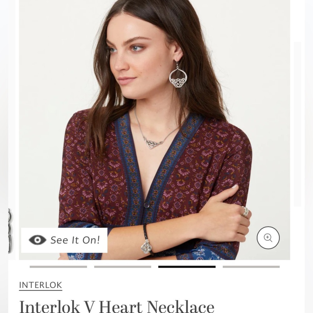 Brighton Silver Heart Necklace - Picture 2 of 3